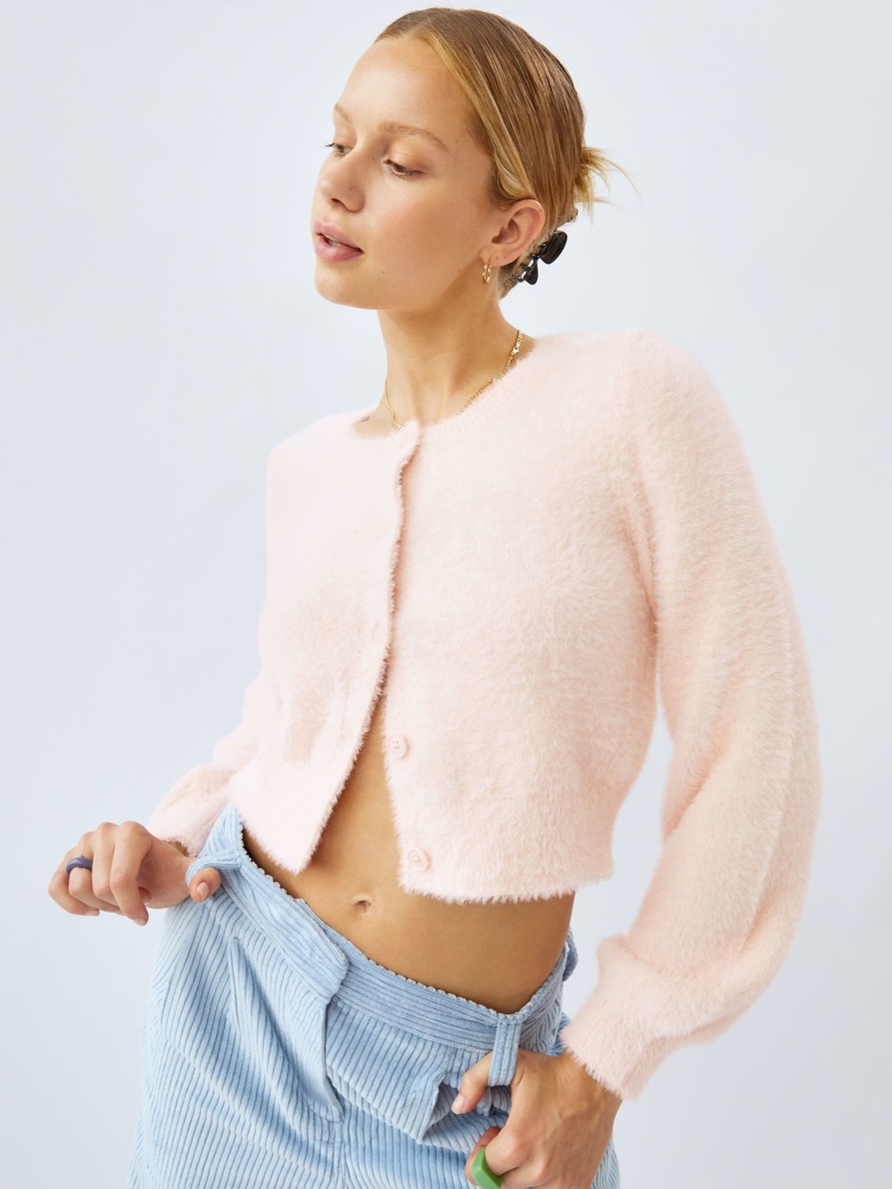 ARITZIA SUNDAY BEST Carmen Cardigan Pink L